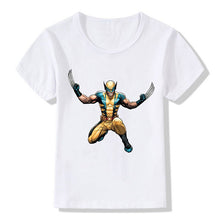 Load image into Gallery viewer, Marvel Boys Girls T-Shirt Wolverine Disney Figures Print Short-sleeved Tshirt Kids Casual Clothing Avengers Baby Clothes Tops