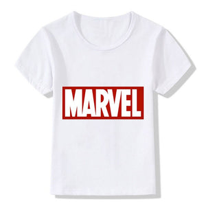 MARVEL Fashion Letter Kids T-Shirt The Avengers Boys Girls Print T-shirt Children Clothing Summer Clothes Tops Costumes Baby Tee