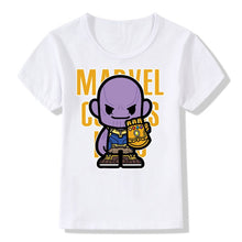 Load image into Gallery viewer, Marvel Avengers Kids T-Shirt Disney Super Hero Iron Man Hulk Kawaii Letter Print Tshirts Children Cute Casual Clothes Tops Tees