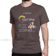 Load image into Gallery viewer, Contra NES Retro Video Game Mens T Shirts Novelty Tee Shirt Short Sleeve Round Neck T-Shirts Pure Cotton Birthday Gift Clothing