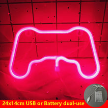 Load image into Gallery viewer, Gamepad Neon Light Sign LED Neon Light USB Powered Table Lamp for Game Room Decor Xmas Party Holiday Wedding Home Decor Gift
