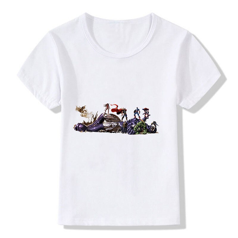 Marvel Avengers  Kids T-Shirt Disney Superhero Ironman Captain American Hulk  Print Short-sleeved Tshirts Children Clothes Tops