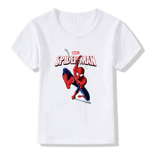 Load image into Gallery viewer, Marvel Spiderman Kids T-Shirt Fashion Summer Characters Printing T Shirt The Avenger Clothes Tops Baby Boys Girls Costume Tees