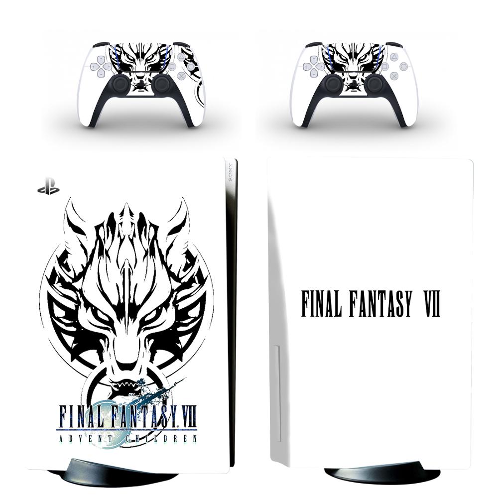 Final Fantasy PS5 Standard Disc Edition Skin Sticker Decal Cover for PlayStation 5 Console & Controller PS5 Skin Sticker Vinyl