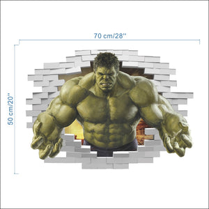 3D  avengers  wall stickers  living room bedroom wall decoration Super hero movie poster wall stickers for kids rooms