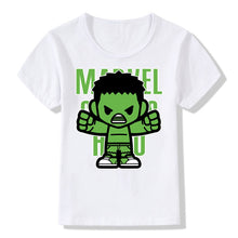 Load image into Gallery viewer, Marvel Avengers Kids T-Shirt Disney Super Hero Iron Man Hulk Kawaii Letter Print Tshirts Children Cute Casual Clothes Tops Tees