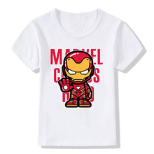 Load image into Gallery viewer, Marvel Avengers Kids T-Shirt Disney Super Hero Iron Man Hulk Kawaii Letter Print Tshirts Children Cute Casual Clothes Tops Tees