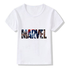 Load image into Gallery viewer, MARVEL Fashion Letter Kids T-Shirt The Avengers Boys Girls Print T-shirt Children Clothing Summer Clothes Tops Costumes Baby Tee