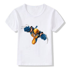 Load image into Gallery viewer, Marvel Boys Girls T-Shirt Wolverine Disney Figures Print Short-sleeved Tshirt Kids Casual Clothing Avengers Baby Clothes Tops