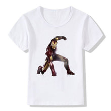 Load image into Gallery viewer, Marvel Boys Girls T-Shirts Ironman Print Baby Kids T Shirt Disney Avengers Clothes Tops Superhero Tees Summer Casual Costumes