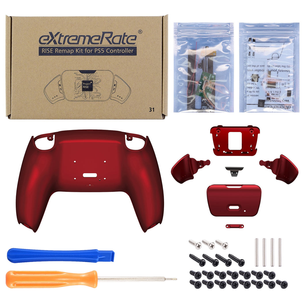 eXtremeRate Back Paddles Remappable Rise Remap Kit, Upgrade Board & Redesigned Back Shell & Back Buttons for PS5 Controller