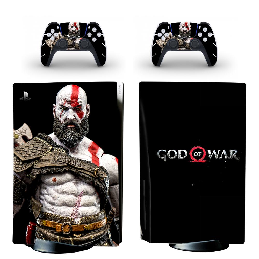 God of War PS5 Standard Disc Edition Skin Sticker Decal Cover for PlayStation 5 Console & Controller PS5 Skin Sticker Vinyl