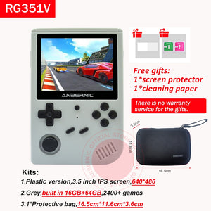 ANBERNIC New RG351V Retro Games Built-in 16G RK3326 Open Source 3.5 INCH 640*480 handheld game console Emulator For PS1 kid Gift