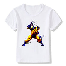 Load image into Gallery viewer, Marvel Boys Girls T-Shirt Wolverine Disney Figures Print Short-sleeved Tshirt Kids Casual Clothing Avengers Baby Clothes Tops