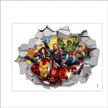 Load image into Gallery viewer, cartoon movie Avengers wall stickers for kids rooms home decor 3d effect decorative wall decals diy mural art pvc posters art