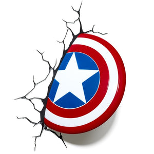 Avengers Series 3D Marvel LED Wall Lamp Living Room Creative Night Light Ironman Hulk Hammer Captain American as Boy&#39;s Gift