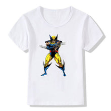 Load image into Gallery viewer, Marvel Boys Girls T-Shirt Wolverine Disney Figures Print Short-sleeved Tshirt Kids Casual Clothing Avengers Baby Clothes Tops