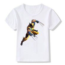 Load image into Gallery viewer, Marvel Boys Girls T-Shirt Wolverine Disney Figures Print Short-sleeved Tshirt Kids Casual Clothing Avengers Baby Clothes Tops