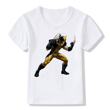 Load image into Gallery viewer, Marvel Boys Girls T-Shirt Wolverine Disney Figures Print Short-sleeved Tshirt Kids Casual Clothing Avengers Baby Clothes Tops