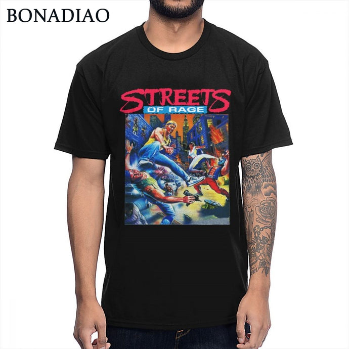 Streets Of Rage Vintage Game T Shirt Men Fashionable Classic O-neck 100% Cotton Big Size Homme Tee Shirt