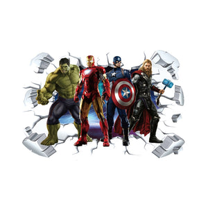 cartoon movie Avengers wall stickers for kids rooms home decor 3d effect decorative wall decals diy mural art pvc posters art