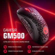 Load image into Gallery viewer, GameSir GM500 Gaming Mouse, Super Lightweight Wired Game Mouse with 12000 DPI, Hollow-carved Design