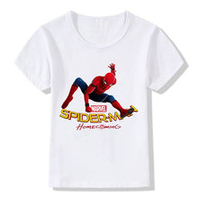 Load image into Gallery viewer, Marvel Spiderman Kids T-Shirt Fashion Summer Characters Printing T Shirt The Avenger Clothes Tops Baby Boys Girls Costume Tees