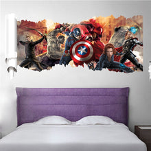 Load image into Gallery viewer, 3D  avengers  wall stickers  living room bedroom wall decoration Super hero movie poster wall stickers for kids rooms