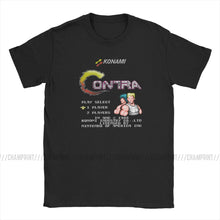 Load image into Gallery viewer, Contra NES Retro Video Game Mens T Shirts Novelty Tee Shirt Short Sleeve Round Neck T-Shirts Pure Cotton Birthday Gift Clothing