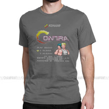 Load image into Gallery viewer, Contra NES Retro Video Game Mens T Shirts Novelty Tee Shirt Short Sleeve Round Neck T-Shirts Pure Cotton Birthday Gift Clothing