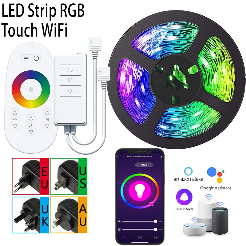 LED Strip 5m-30m Bluetooth WiFi App Compatible Smart Home Program Cont