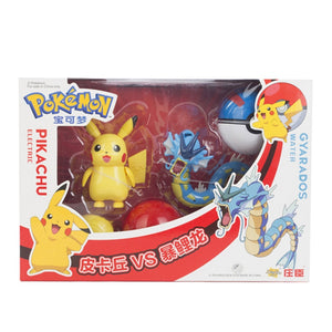 Genuine Pokemon Toy Set Toy Pocket Monster Pikachu Charmander  Mewtwo Lunala Scroll Action Figure Anime Model Children&#39;s Toys