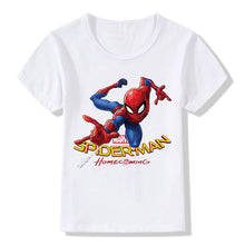 Load image into Gallery viewer, Marvel Spiderman Kids T-Shirt Fashion Summer Characters Printing T Shirt The Avenger Clothes Tops Baby Boys Girls Costume Tees