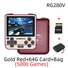 Load image into Gallery viewer, ANBERNIC RG351V Handheld Game Player 2500 Classic Games IPS Screen 64G Card RK3326 Retro Game 351V Glass Portable Game Console
