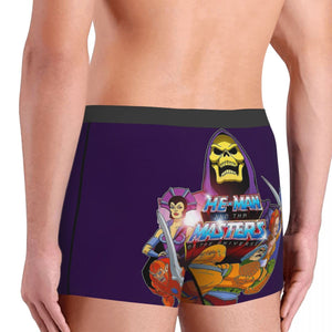 Novelty Boxer Shorts Panties Men He Man Underwear Masters Of Universe Skeletor Heman 80s Cartoon Soft Underpants for Homme S-XXL