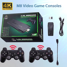 Load image into Gallery viewer, M8 4K 10000 HD Video Game Consoles 2.4G Double Wireless Controllers Support PS1 ATARI Retro Game