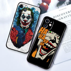 DC Movie Joker Clown Case For Apple iPhone 14 13 Pro Max Mini Plus TPU Black Phone Cover Core Coque Capa