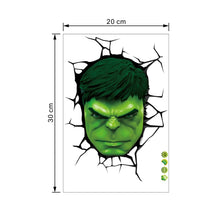 Load image into Gallery viewer, Hulk Iron Hand Mask Spider-man Wall Stickers Broken Wall Poster Wall Art Car Decal Kids Room Decor Boys Favors
