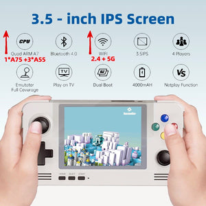 Retroid Pocket 2 Plus 3.5Inch Touch Screen Retro Video Game Consoles Android 9.0 Dual System HD Output 5G WiFi Handheld Gaming