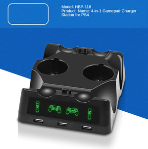 Portable 4 in 1 PS4 Controller Charger Dock Station for Playstation 4 PS4 PSVR VR Move Charging Stand for PS MOVE Controllers