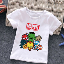 Load image into Gallery viewer, Marvel Child T-Shirts Summer The Avengers Kids T Shirt Children Cartoons Kawaii Casual Clothes Super Hero Top Boy Girl Tee Shirt