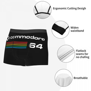 Funny Boxer Shorts Panties Men The Commodore 64 Underwear C64 Amiga Retro Computer Geek Nerd Breathable Underpants for Homme