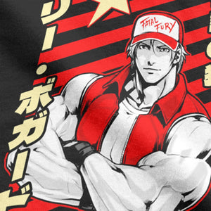 Humorous Terry Bogard King Of Fighters Men&#39;s shirt Round Collar 100% Cotton T Shirt Short Sleeve Tees Party Clothing