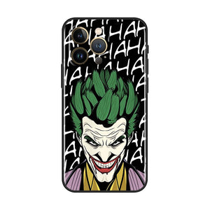 DC Movie Joker Clown Case For Apple iPhone 14 13 Pro Max Mini Plus TPU Black Phone Cover Core Coque Capa