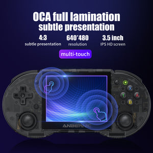 Anbernic New RG353P Handheld Game Console 3.5 Inch Multi-touch Screen Android Linux System HDMI-compatible Player 64G 4400 Games