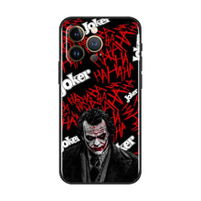 Load image into Gallery viewer, DC Movie Joker Clown Case For Apple iPhone 14 13 Pro Max Mini Plus TPU Black Phone Cover Core Coque Capa