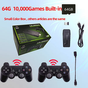 M8 4K 10000 HD Video Game Consoles 2.4G Double Wireless Controllers Support PS1 ATARI Retro Game