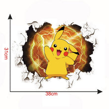 Load image into Gallery viewer, Pokemon Anime Character Stickers Pikachu Wall Stickers Kids Bedroom Kindergarten Wallpaper Decoration PVC DIY Sticker Toys