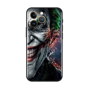 DC Movie Joker Clown Case For Apple iPhone 14 13 Pro Max Mini Plus TPU Black Phone Cover Core Coque Capa
