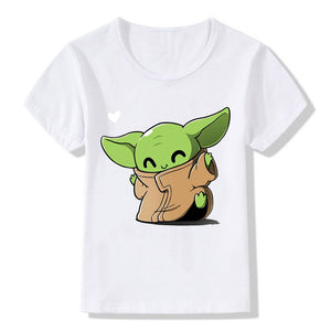 Yoda Star Wars Disney Kids Clothes T-Shirts Toddler T Shirts Children&#39;s Cartoons Kawaii Fashion Tops Boy Girl Outfits Tee Shirt